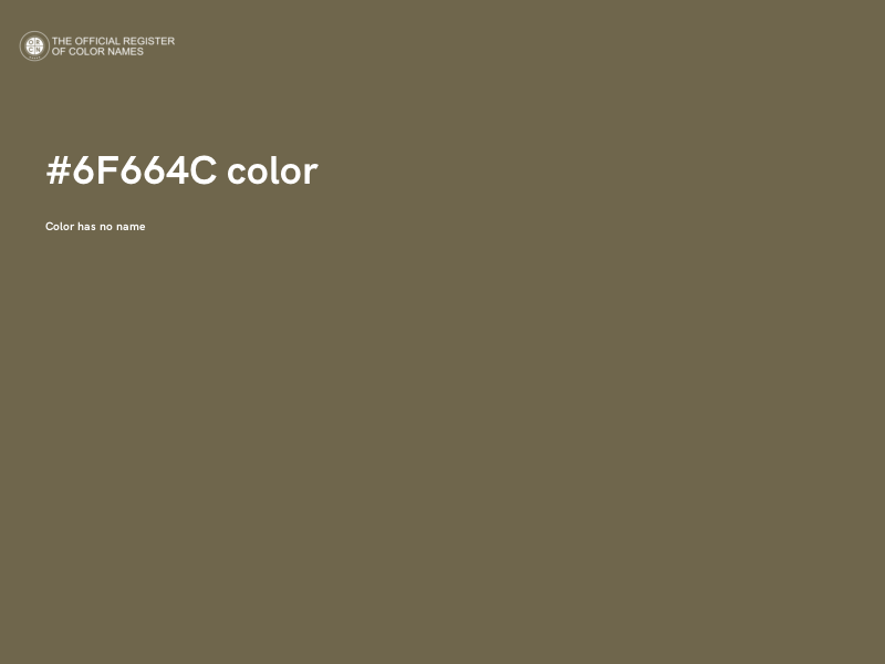 #6F664C color image
