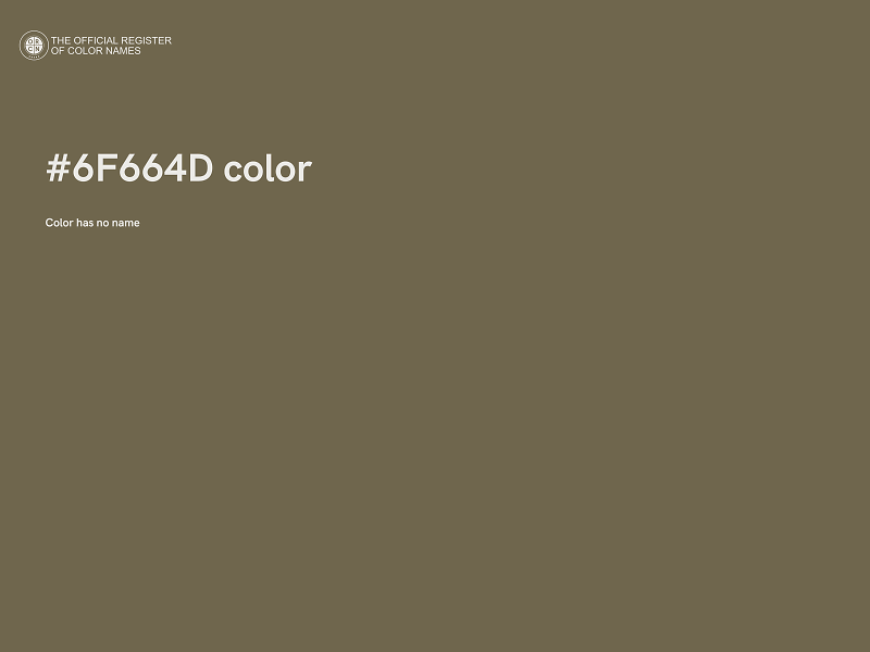 #6F664D color image