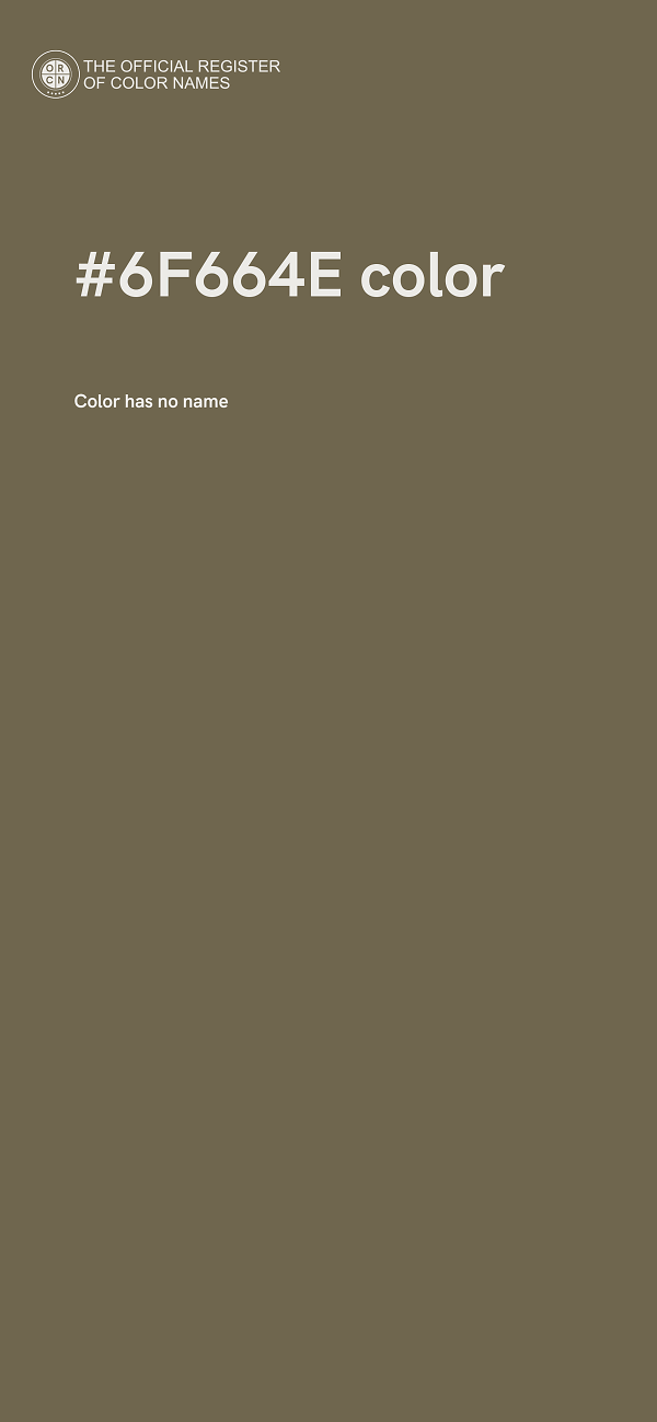 #6F664E color image