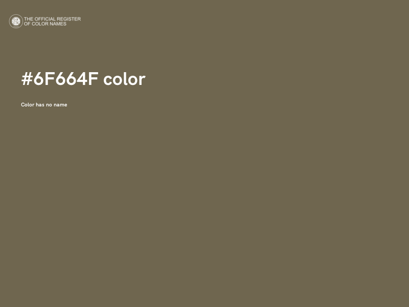 #6F664F color image