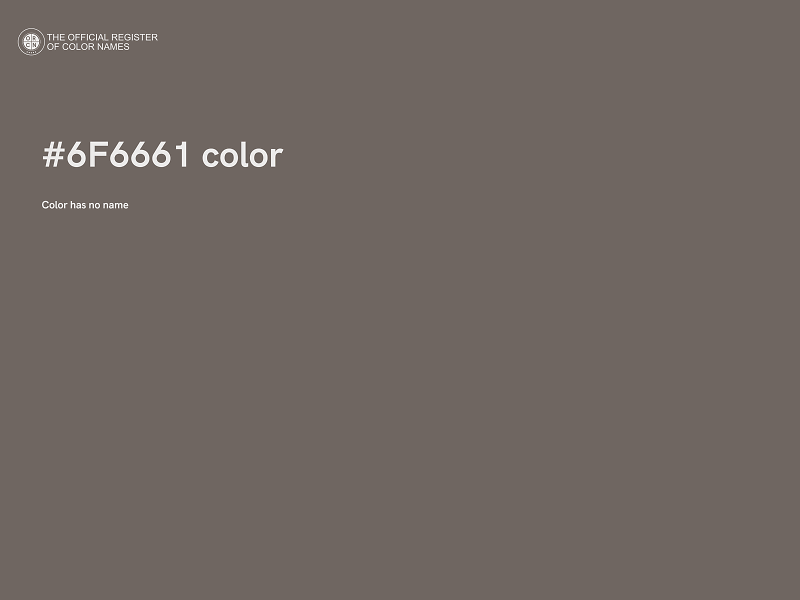 #6F6661 color image