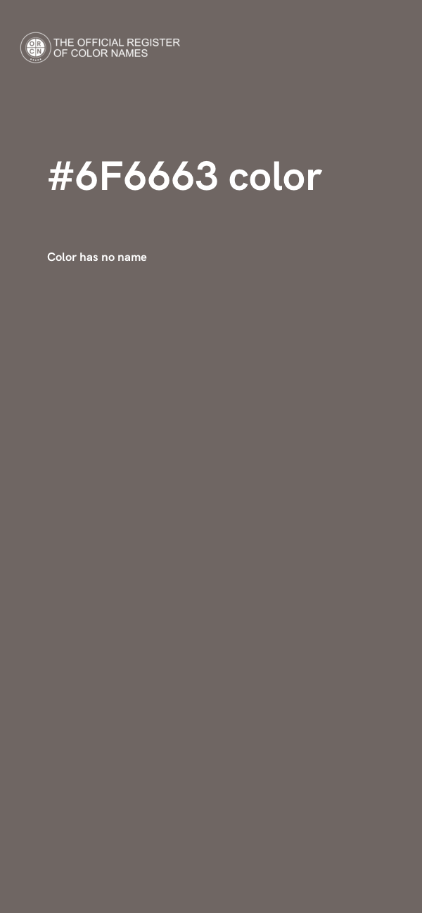 #6F6663 color image