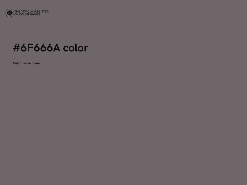 #6F666A color image