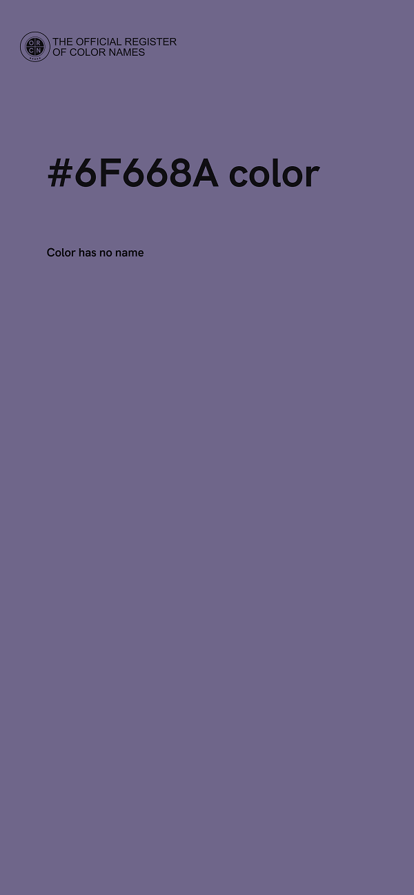 #6F668A color image