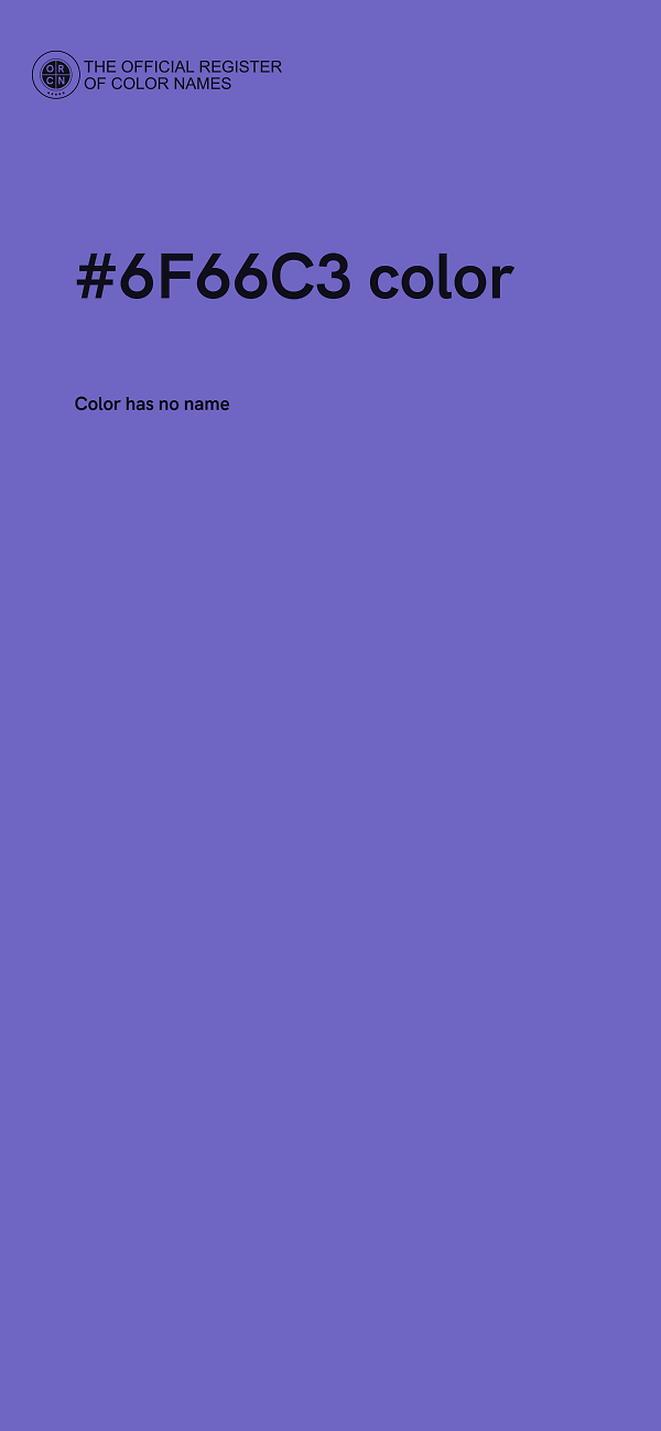 #6F66C3 color image