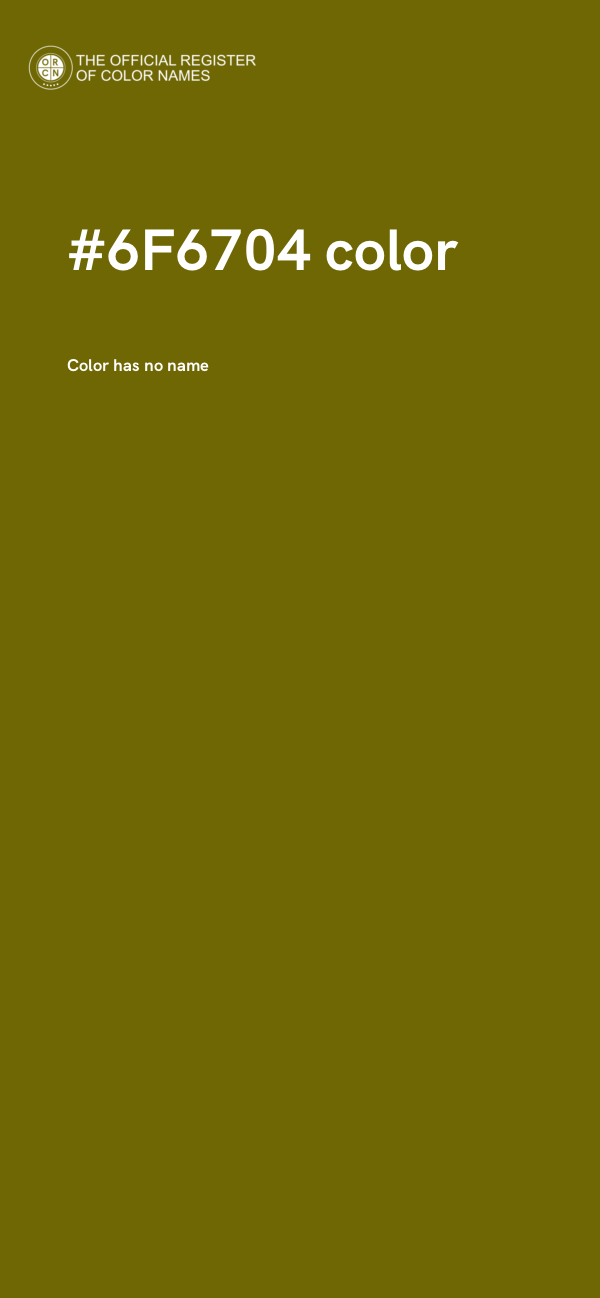 #6F6704 color image