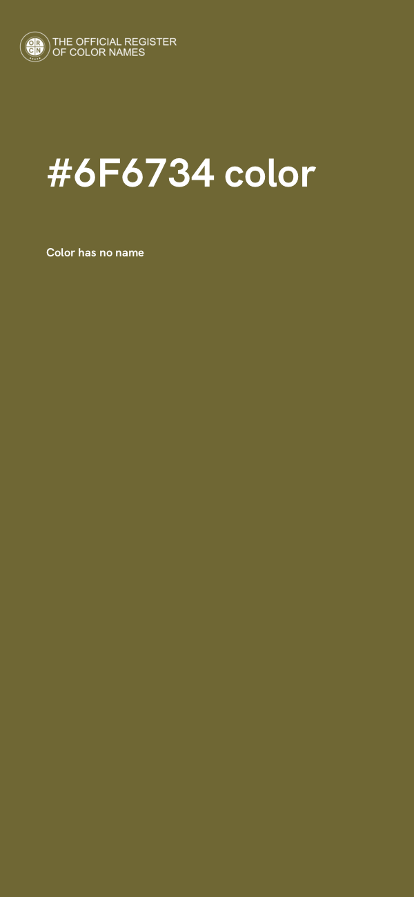 #6F6734 color image