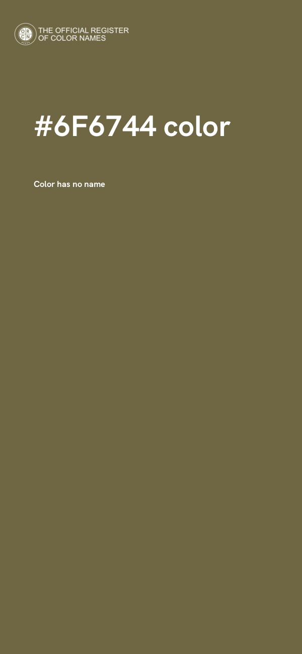 #6F6744 color image