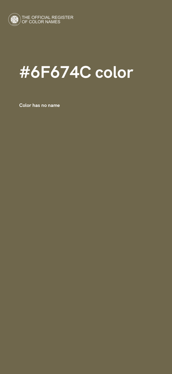 #6F674C color image