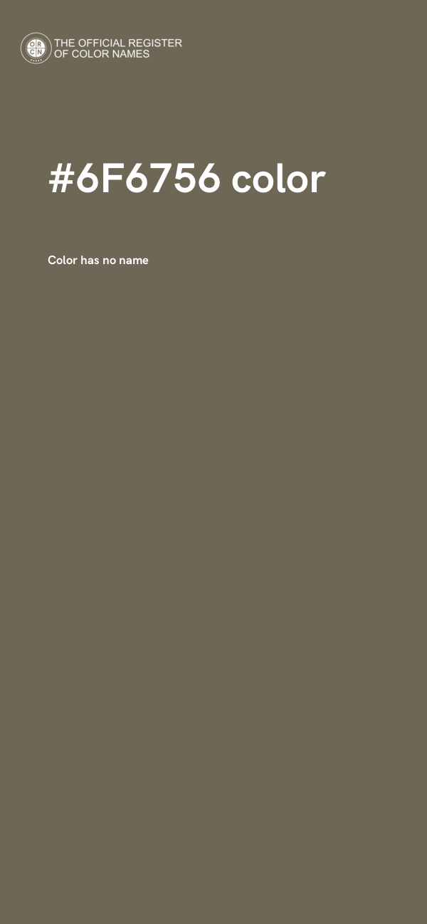 #6F6756 color image