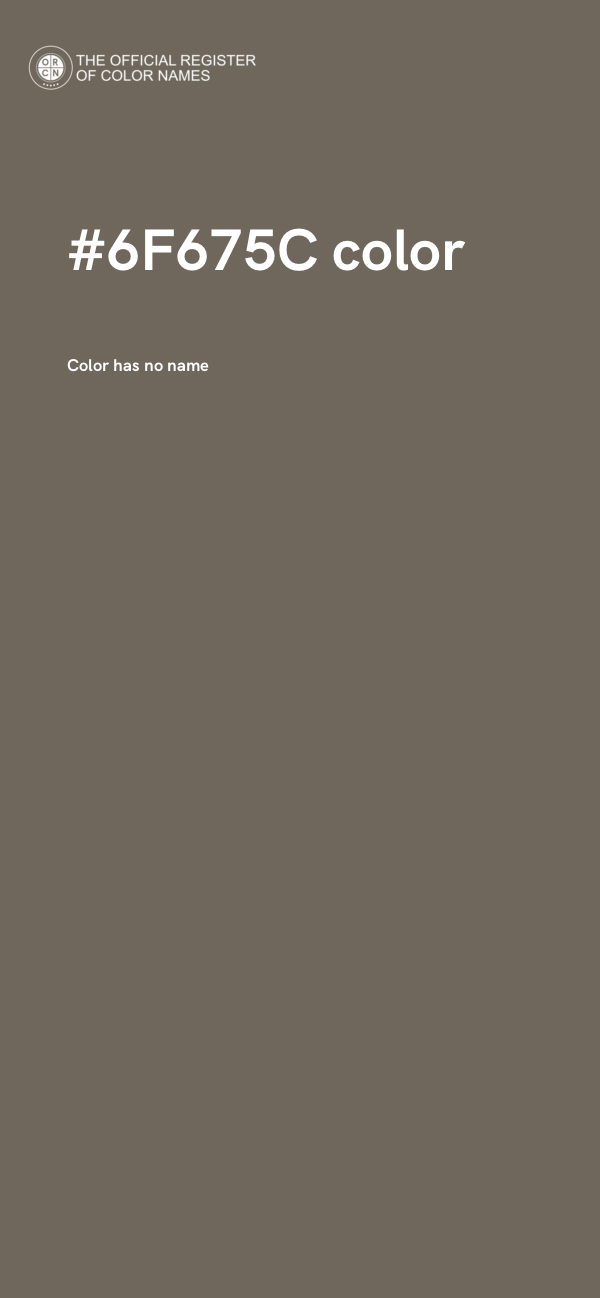#6F675C color image