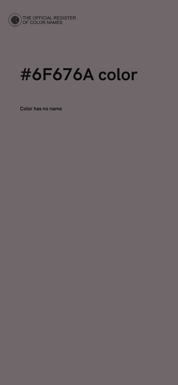 #6F676A color image