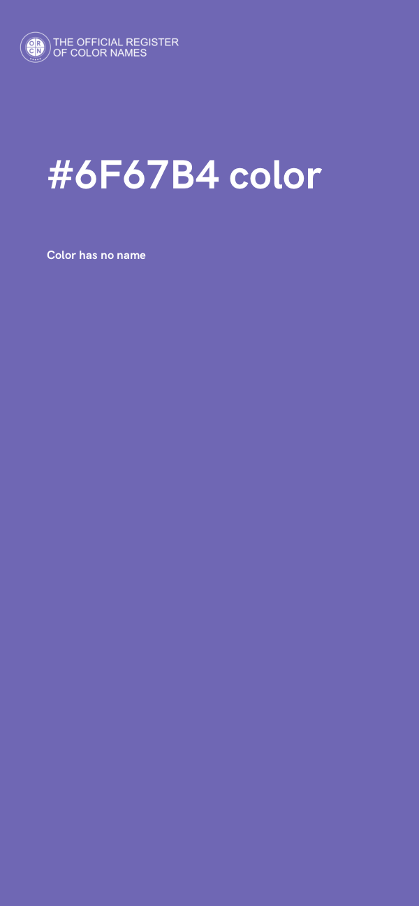 #6F67B4 color image