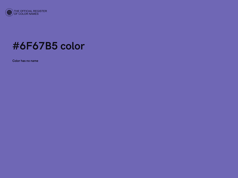 #6F67B5 color image