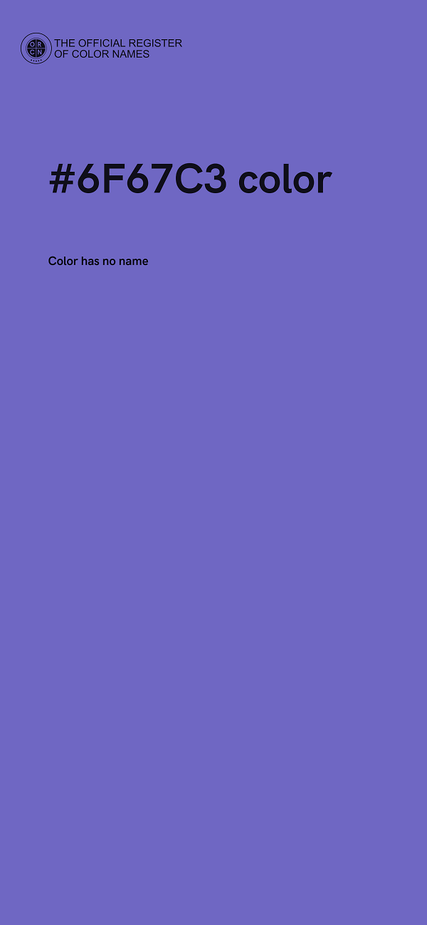 #6F67C3 color image
