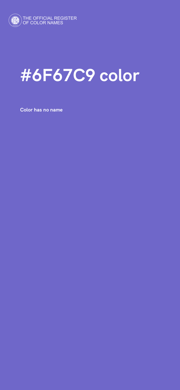 #6F67C9 color image