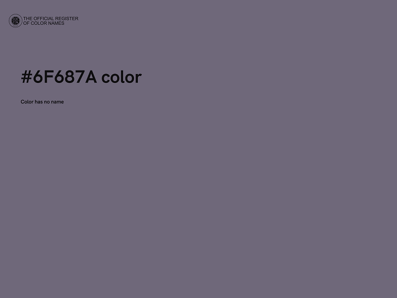 #6F687A color image