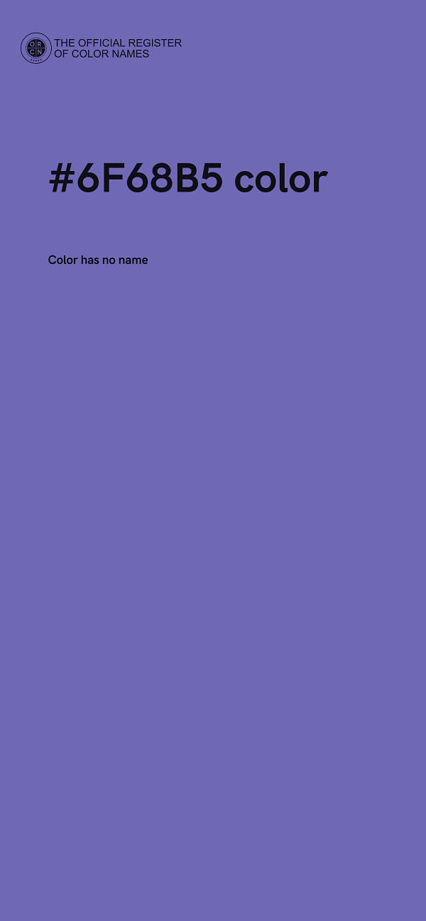 #6F68B5 color image