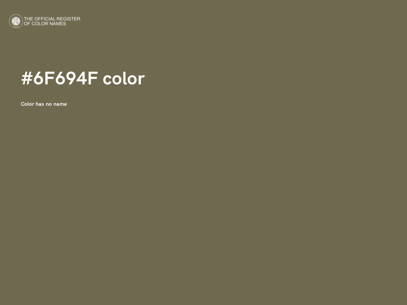 #6F694F color image