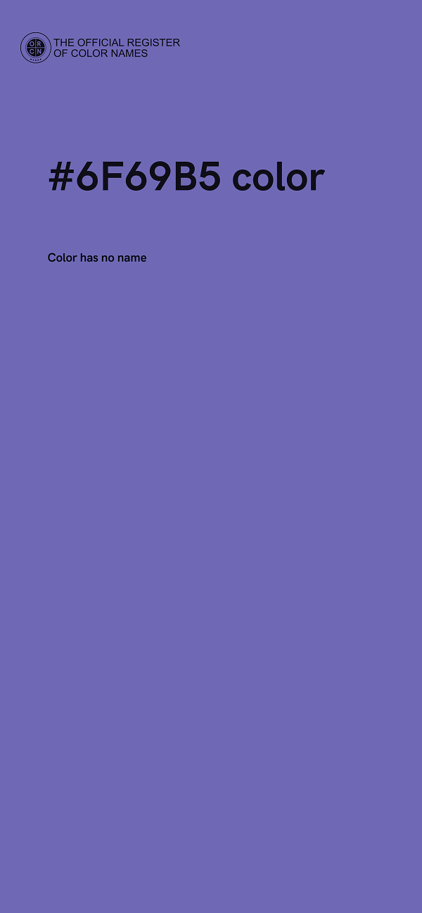 #6F69B5 color image