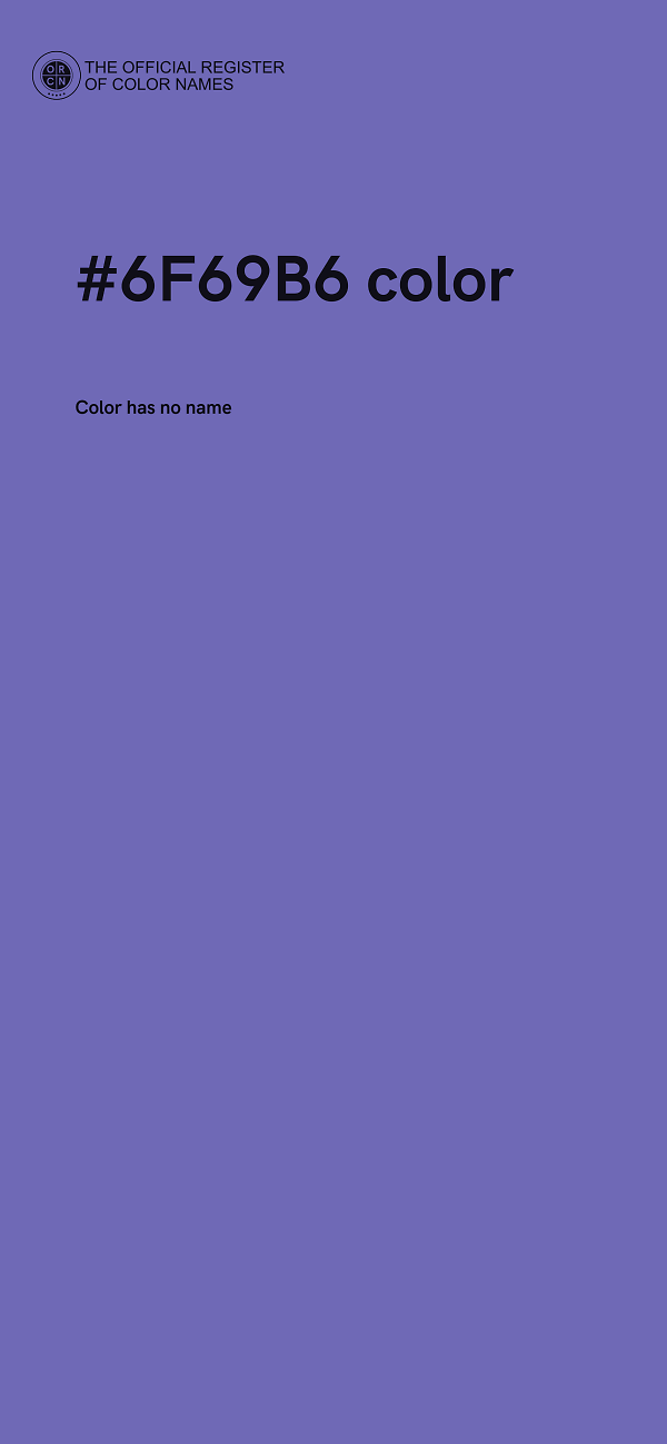 #6F69B6 color image