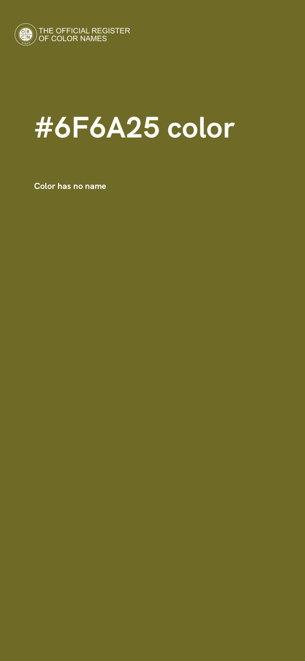 #6F6A25 color image