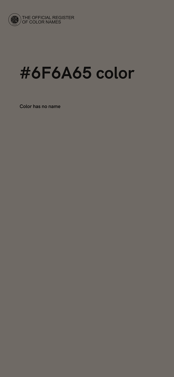 #6F6A65 color image