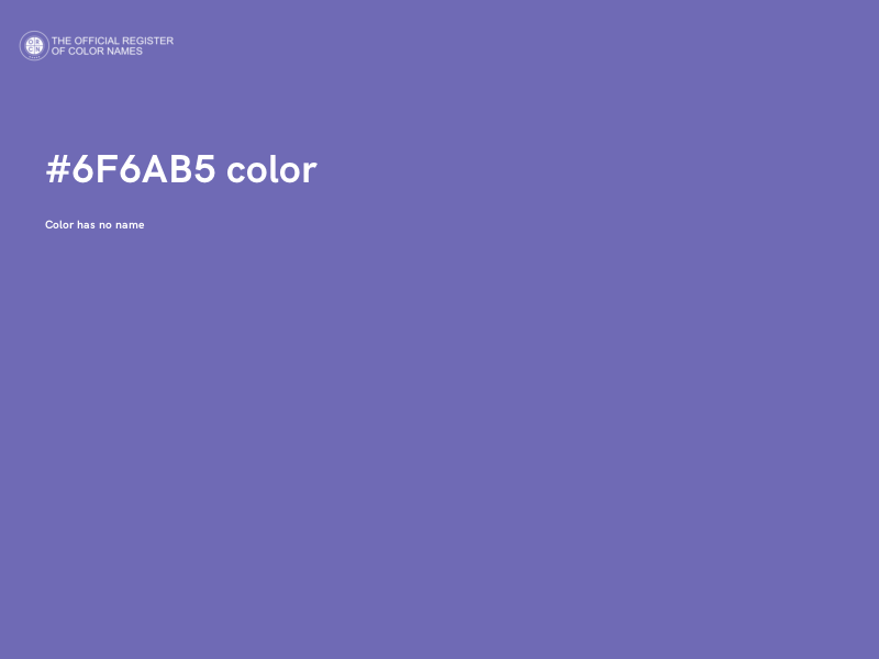#6F6AB5 color image