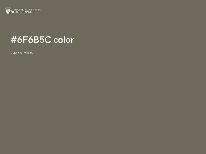 #6F6B5C color image