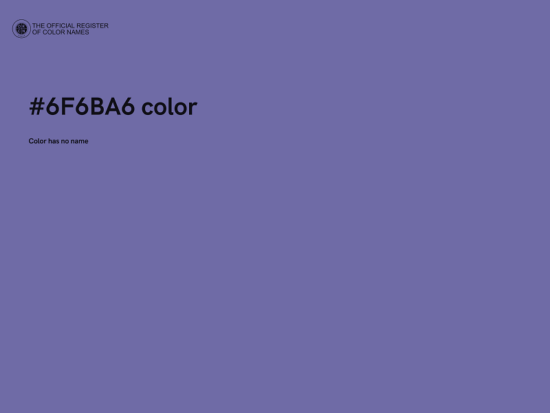 #6F6BA6 color image