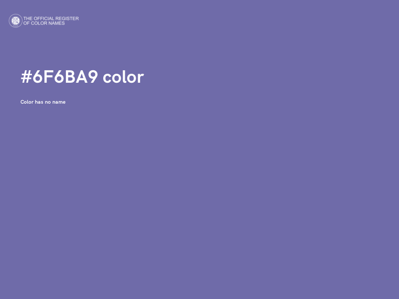 #6F6BA9 color image