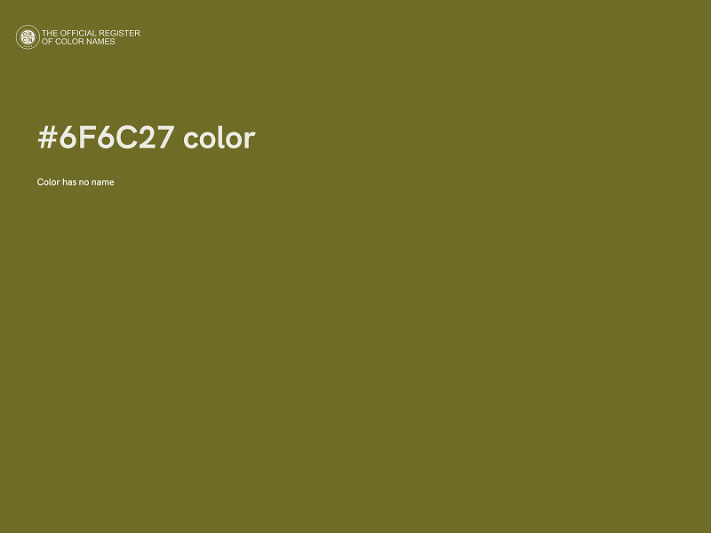 #6F6C27 color image