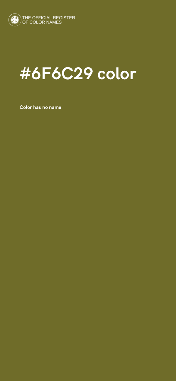 #6F6C29 color image