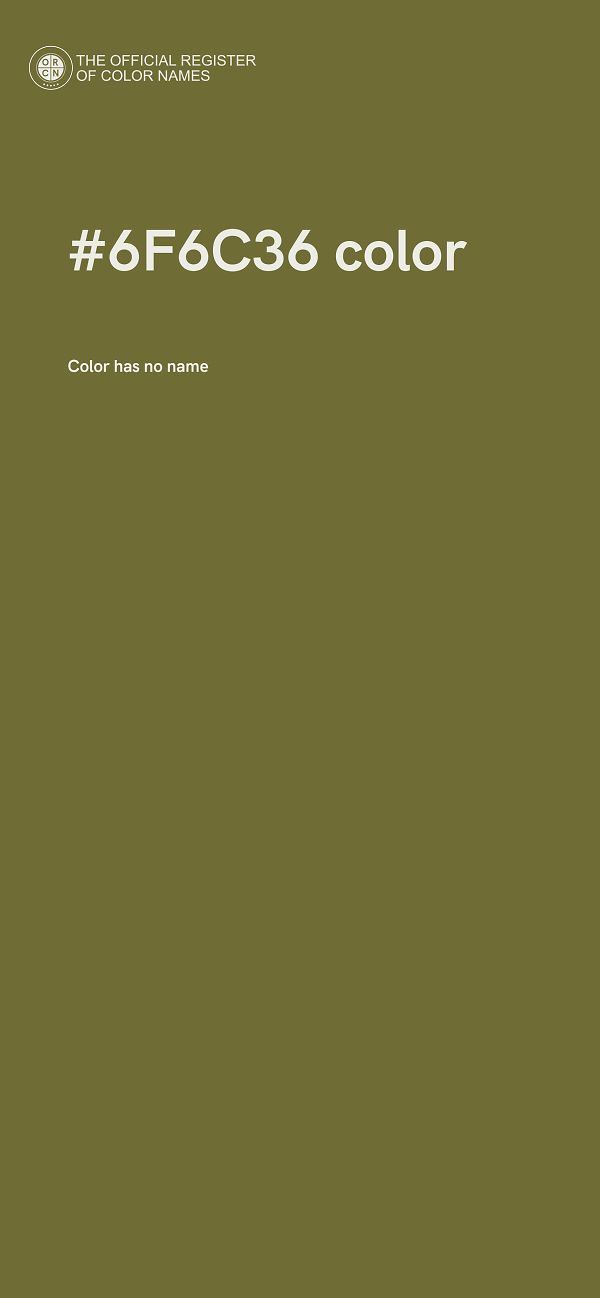 #6F6C36 color image