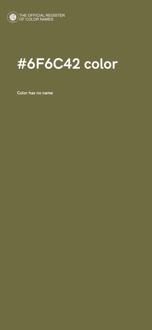 #6F6C42 color image