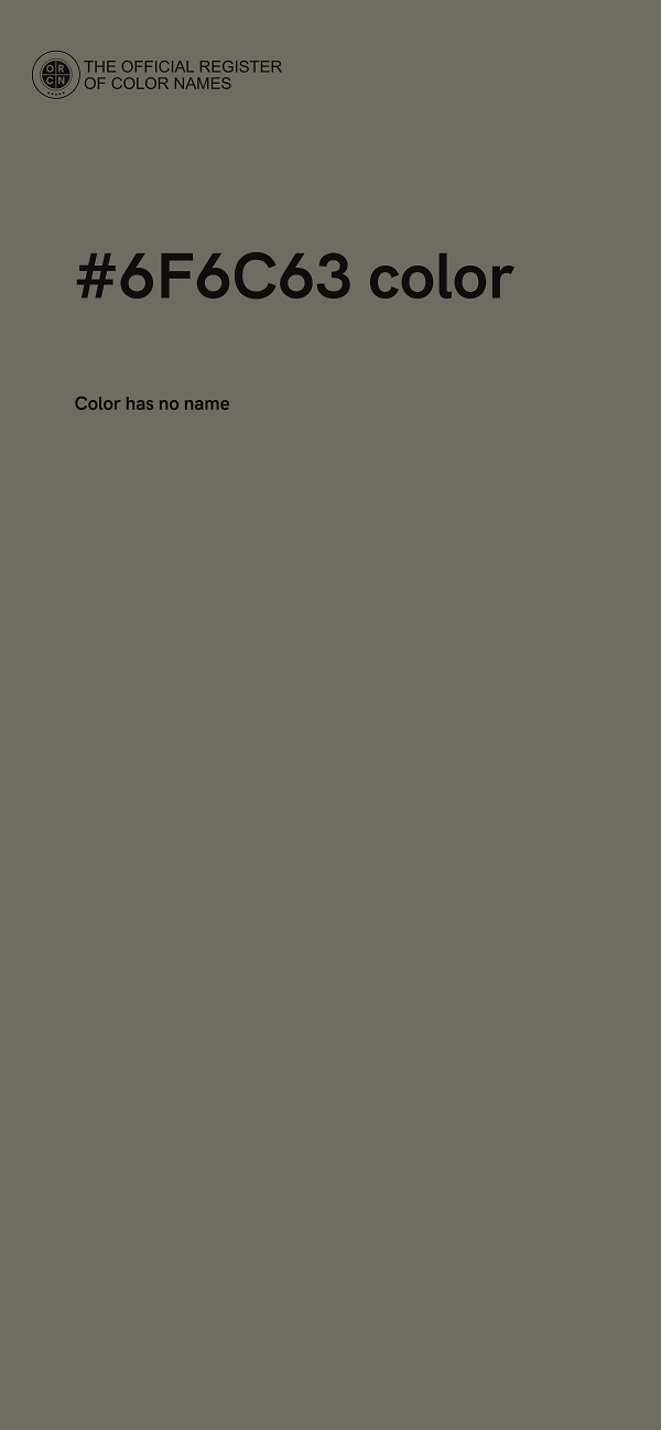 #6F6C63 color image