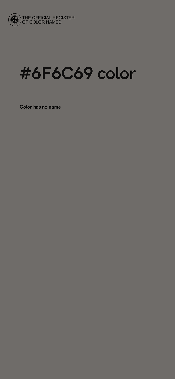 #6F6C69 color image
