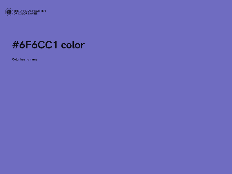 #6F6CC1 color image