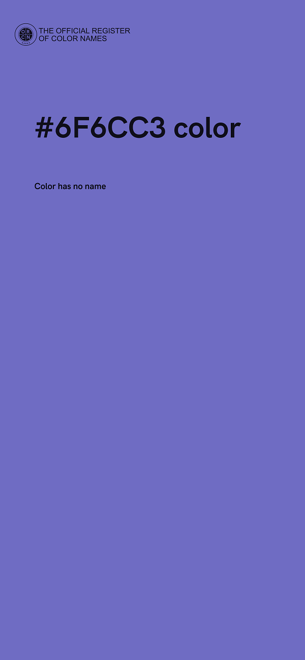 #6F6CC3 color image