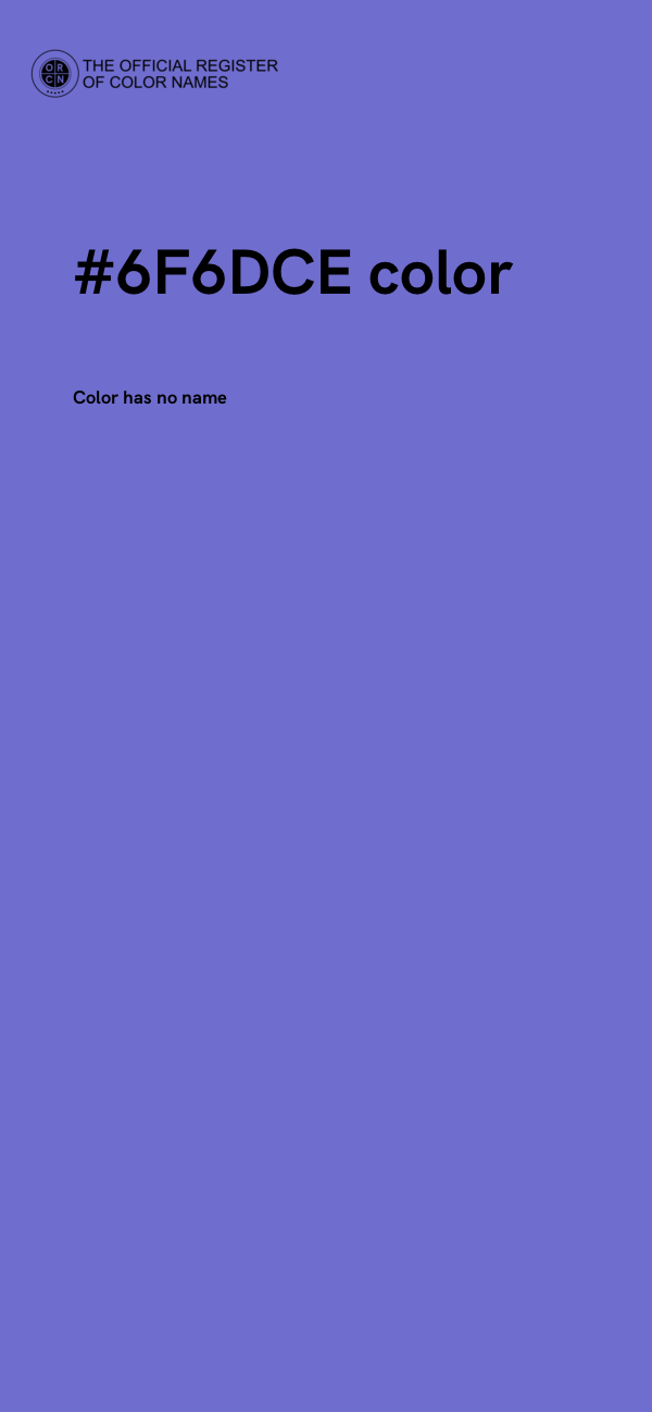 #6F6DCE color image
