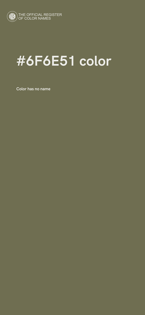 #6F6E51 color image