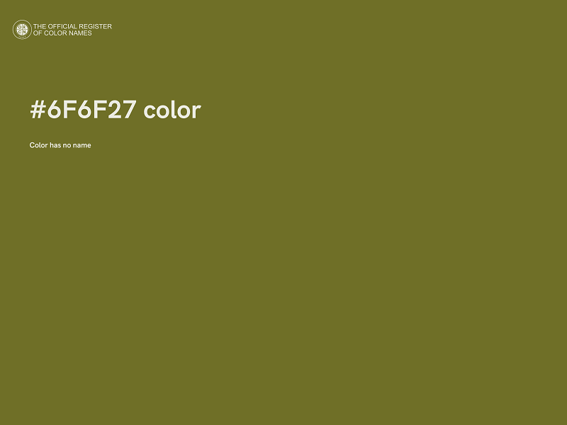 #6F6F27 color image