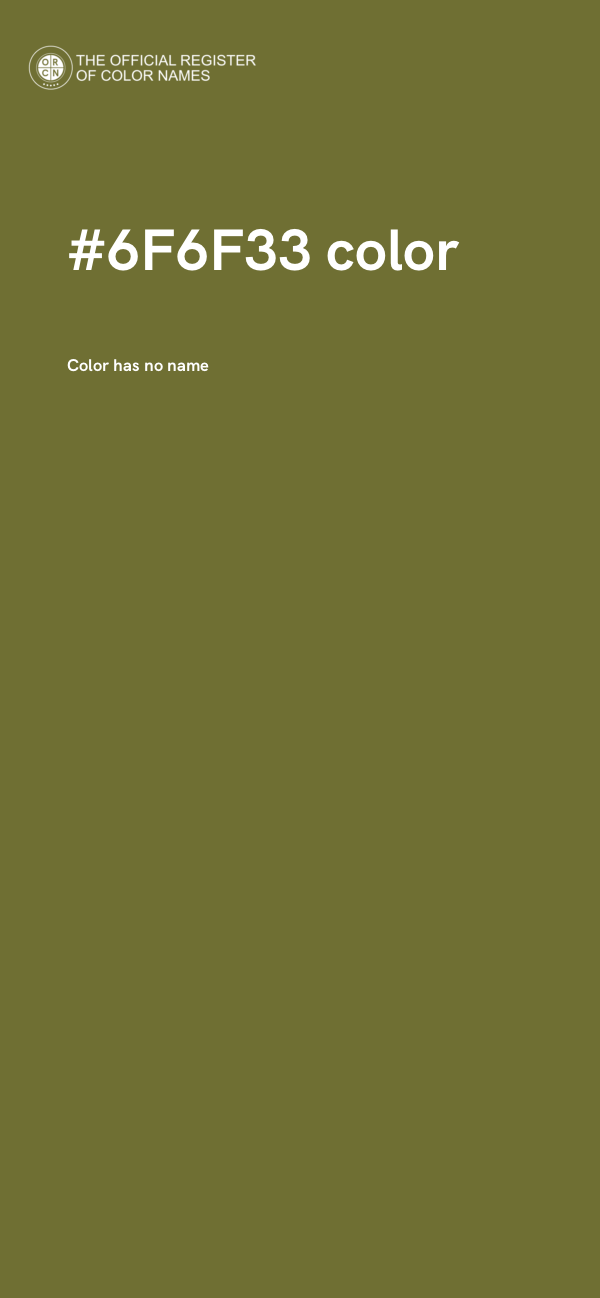 #6F6F33 color image
