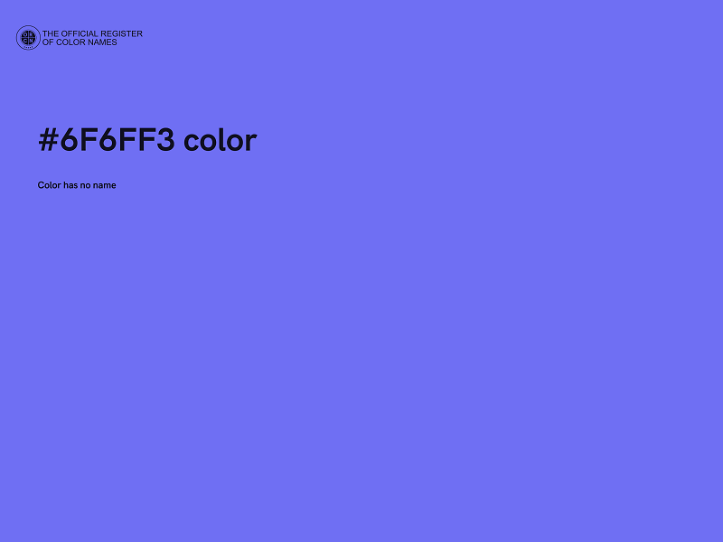 #6F6FF3 color image