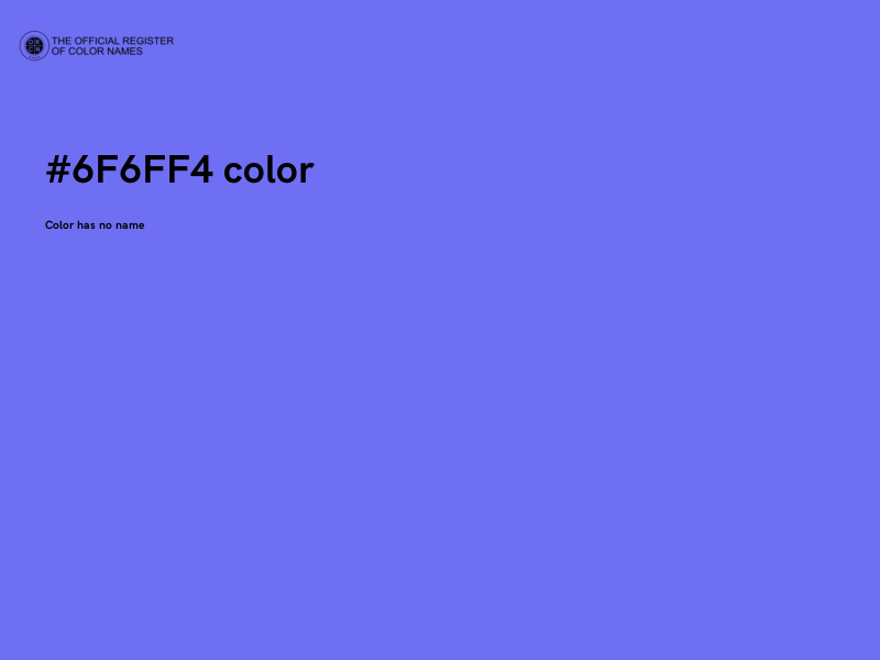 #6F6FF4 color image