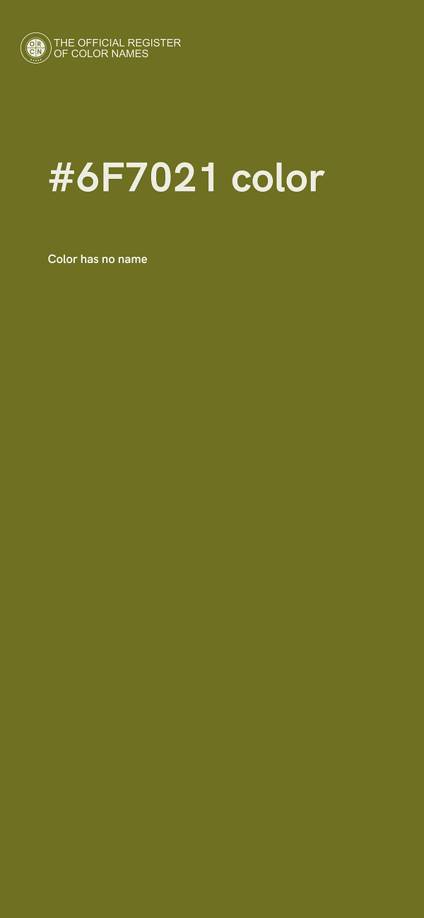 #6F7021 color image
