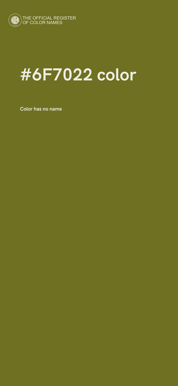#6F7022 color image