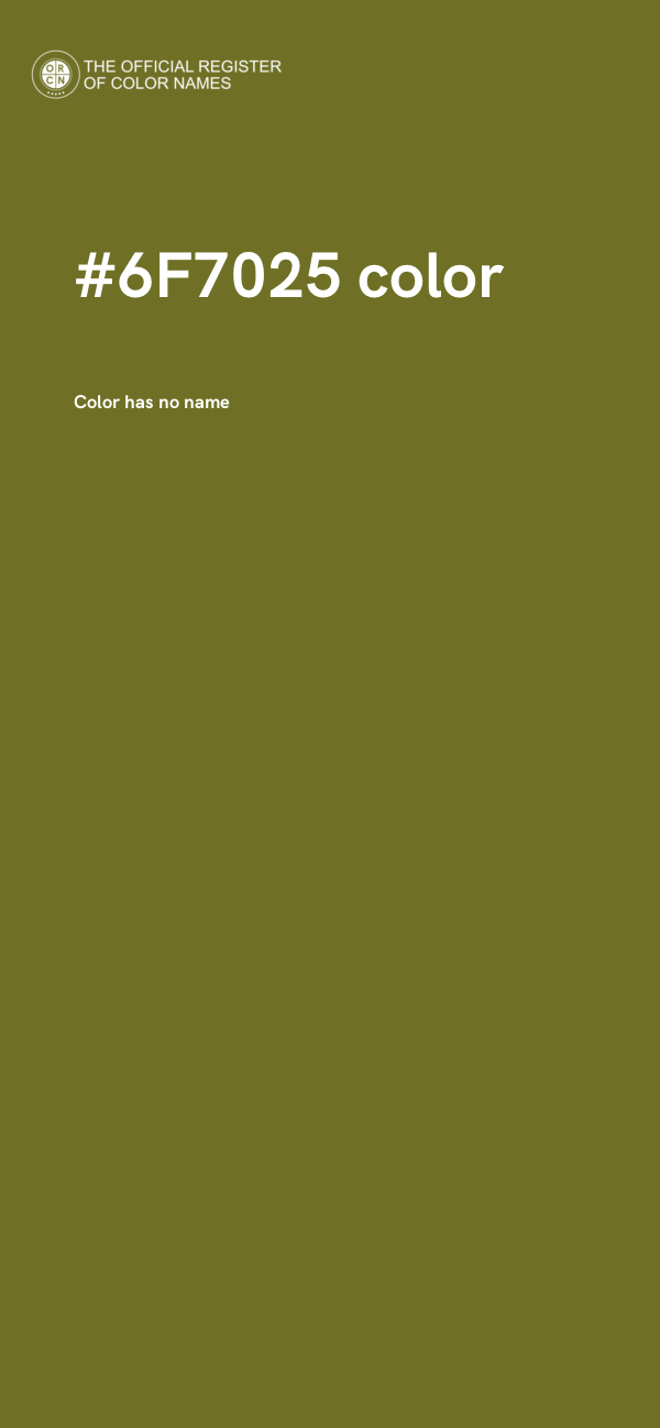 #6F7025 color image