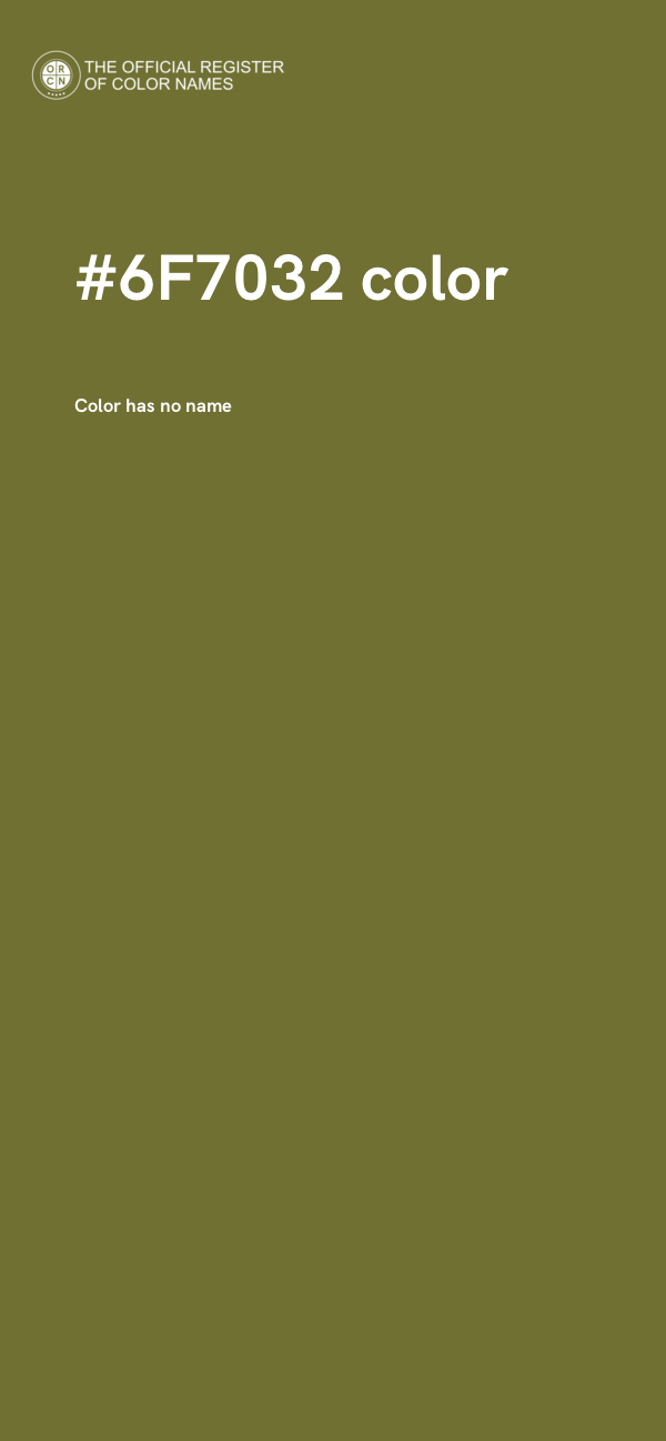 #6F7032 color image