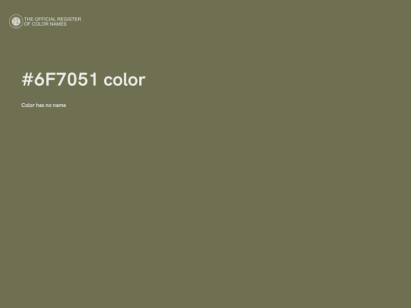 #6F7051 color image